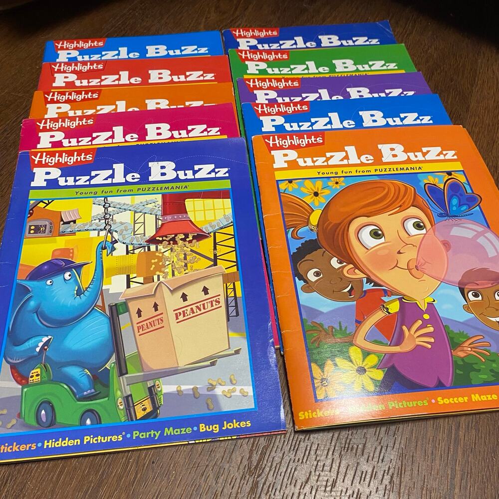 Highlights Puzzle Buzz Activity Books Lot of 10 Children’s Hidden Pictures